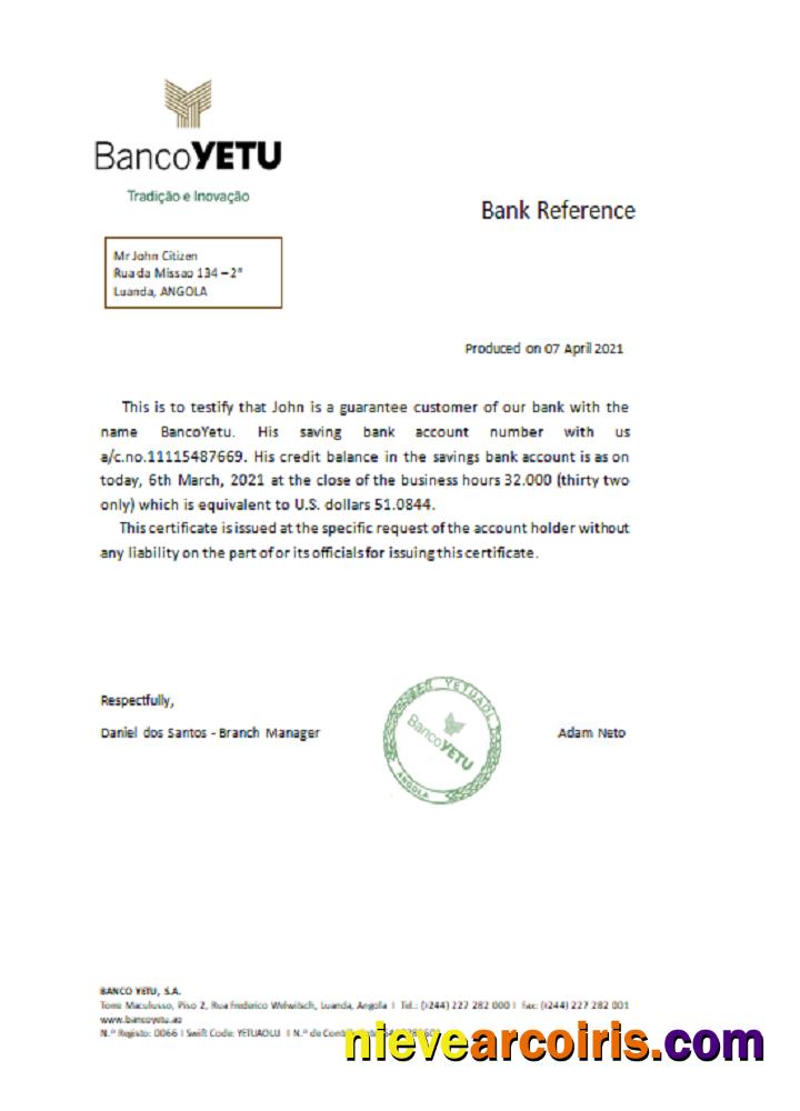 Angola Bancoyetu reference