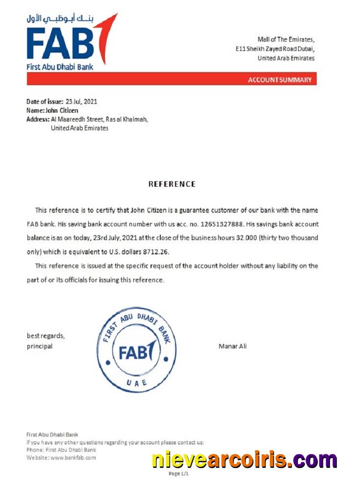 UAE FAB reference