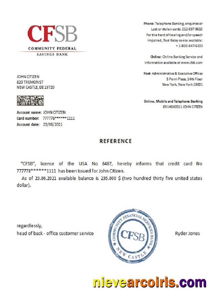 USA CFSB reference